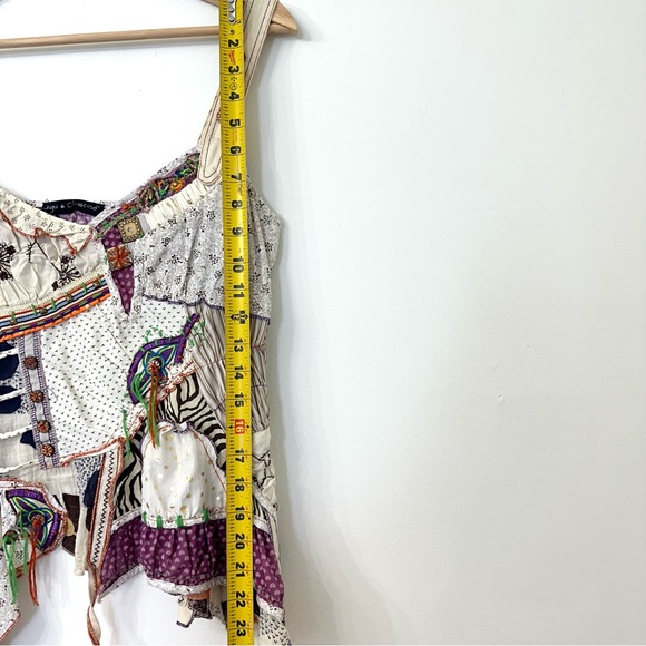 Juju & Christine ⭐️Rare! Patchwork Fairy Top Vintage Wearable work of Art - Picture 8 of 12